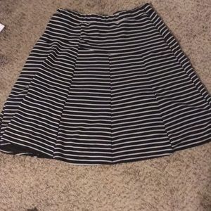 Black and white striped a-line skirt, size 2x